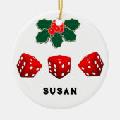 Bunco Kerstmis Keramisch Ornament (Voorkant)