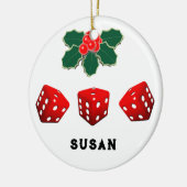 Bunco Kerstmis Keramisch Ornament (Links)