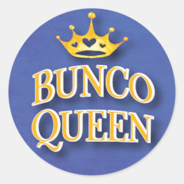 Bunco koningin spel nacht ronde sticker