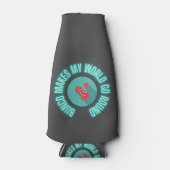 Bunco laat mijn wereld rondgaan flesjeskoeler (Voorkant)