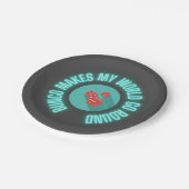 Bunco laat mijn wereld rondgaan papieren bordje (Gekanteld)