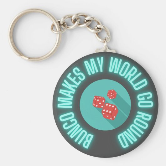 Bunco laat mijn wereld rondgaan sleutelhanger (Voorkant)