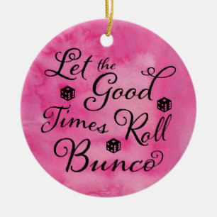 Bunco Let the Good Times Roll Bunco Dice Keramisch Ornament