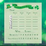 Bunco Lucky Roll Score Pad March Saint Patricks Notitieblok<br><div class="desc">Luck van de Roll. Moge het geluk van de Ieren bij u zijn op uw mars-dag in Saint Patricks Day Bunco. Groen scorepad bevat een shamrock en de woorden Good Luck. Groene tekst en groene achtergrond. Gemakkelijk om de punten van het de scorekaart van de Bunco eigenschappen 6 dok te...</div>
