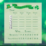 Bunco Lucky Roll Score Pad March Saint Patricks Notitieblok<br><div class="desc">Luck van de Roll. Moge het geluk van de Ieren bij u zijn op uw mars-dag in Saint Patricks Day Bunco. Groen scorepad bevat een shamrock en de woorden Good Luck. Groene tekst en groene achtergrond. Gemakkelijk om de punten van het de scorekaart van de Bunco eigenschappen 6 dok te...</div>