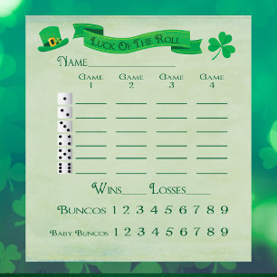Bunco Lucky Roll Score Pad March Saint Patricks Notitieblok