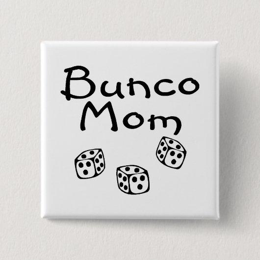 Bunco mama vierkante button 5,1 cm (Voorkant)
