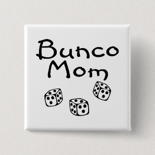 Bunco mama vierkante button 5,1 cm