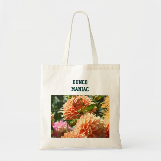 Bunco Maniac Canvas tassen Dahlia Flowers Florals (Voorkant)