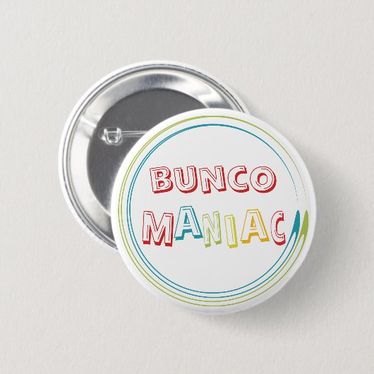 bunco maniak ronde button 5,7 cm (Voorkant /achterkant)