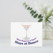 Bunco Martini Cocktail Briefkaart (Staand voorkant)
