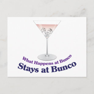 Bunco Martini Cocktail Briefkaart
