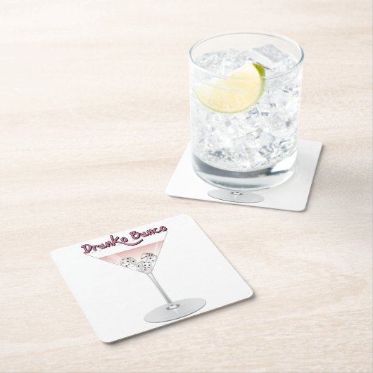 Bunco Martini Cocktail Kartonnen Onderzetters (Insitu)