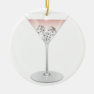 Bunco Martini Cocktail Keramisch Ornament