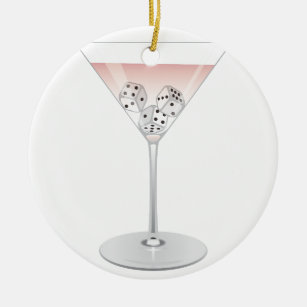 Bunco Martini Cocktail Keramisch Ornament