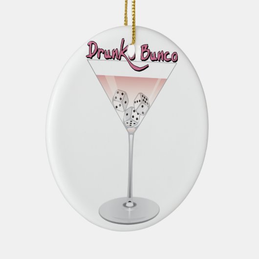 Bunco Martini Cocktail Keramisch Ornament (Rechts)