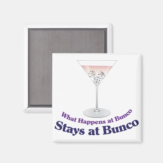 Bunco Martini Cocktail Magneet (Voorkant / Achterkant)