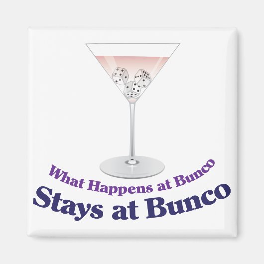 Bunco Martini Cocktail Magneet (Voorkant)