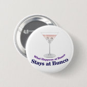 Bunco Martini Cocktail Ronde Button 5,7 Cm (Voorkant /achterkant)