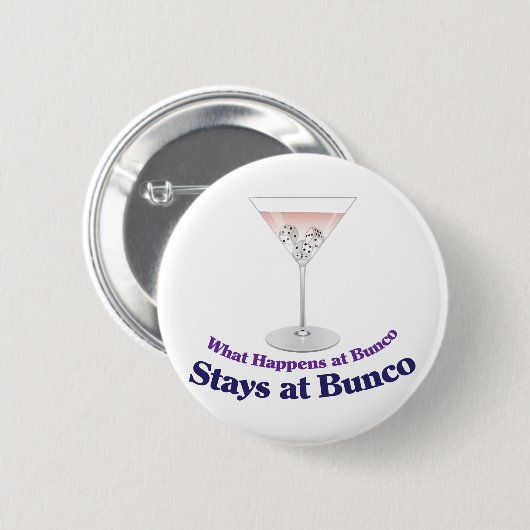 Bunco Martini Cocktail Ronde Button 5,7 Cm (Voorkant /achterkant)