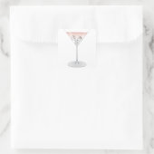 Bunco Martini Cocktail Vierkante Sticker (Tas)