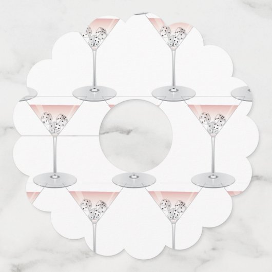 Bunco Martini Cocktail Wijnglaslabel (Voorkant)