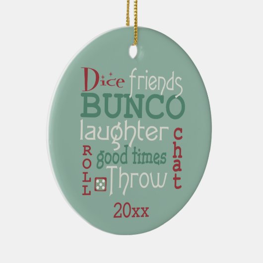 Bunco Merry kerstvrienden Keramisch Ornament (Rechts)