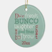 Bunco Merry kerstvrienden Keramisch Ornament (Links)