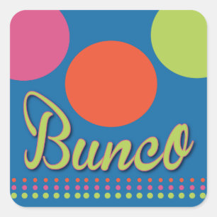 Bunco met Stippen Sticker
