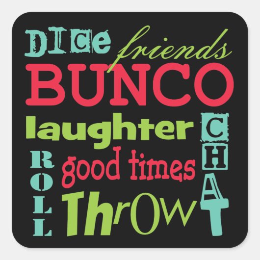 Bunco-metro-kunstontwerp op basis van kunstwerk vierkante sticker (Voorkant)