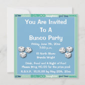 Bunco-metro-kunstuitnodiging door gepantserd kaart (Achterkant)