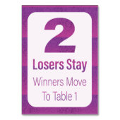 Bunco Modern Paarse streep Tabel 2 Kaart (Achterkant)