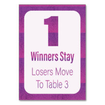 Bunco Modern Paarse Stripe Tabel Eén