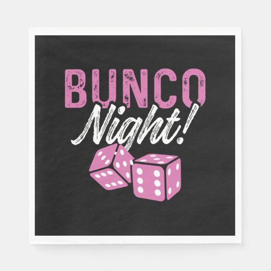 Bunco Napkins Bunco Night Party Decorations Servet (Voorkant)