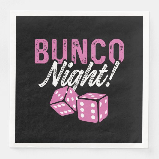 Bunco Napkins for Bunco Night Party Decorations Servet (Voorkant)