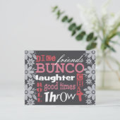 Bunco Night  Flowers Invite Kaart (Staand voorkant)
