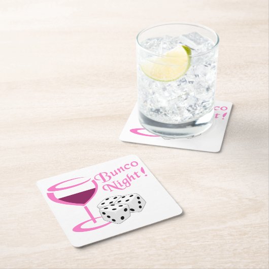 Bunco Night Kartonnen Onderzetters (Insitu)