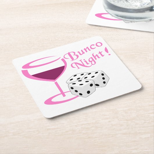 Bunco Night Kartonnen Onderzetters (Schuin)