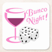 Bunco Night Kartonnen Onderzetters (Voorkant)