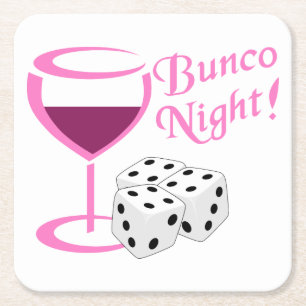 Bunco Night Kartonnen Onderzetters