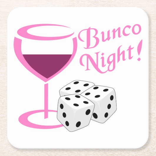 Bunco Night Kartonnen Onderzetters (Voorkant)
