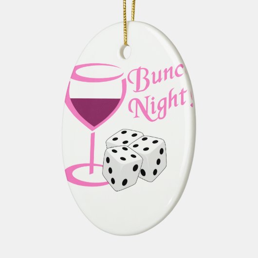 Bunco Night Keramisch Ornament (Links)