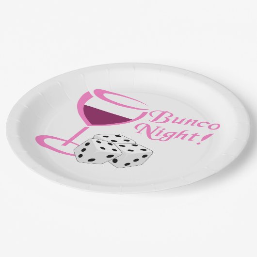 Bunco Night Papieren Bordje (Gekanteld)
