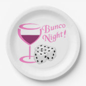 Bunco Night Papieren Bordje (Voorkant)