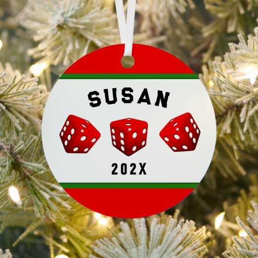 Bunco Night Speler Metalen Ornament (Insitu)