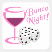 Bunco Night Vierkante Sticker (Voorkant)