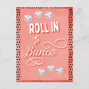Bunco of Bunco Dice Game Night Party Invitation Briefkaart
