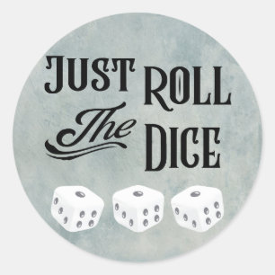 Bunco of Bunko dobbelt Partij Ronde Sticker