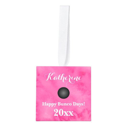 Bunco of Bunko Monogrammed Kerstdice Ornament (Voorkant)