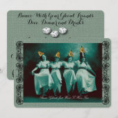 Bunco Oktober Halloween Uitnodiging (Voorkant / Achterkant)